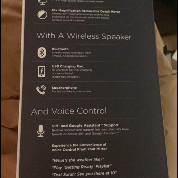 Retails for $100 i-home vanity Bluetooth speaker / mirror - Picture 3 of 11